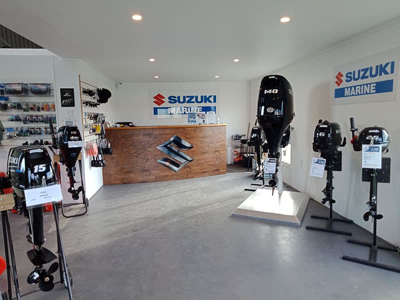 Suzuki Marine showroom at Whanganui Boating Centre